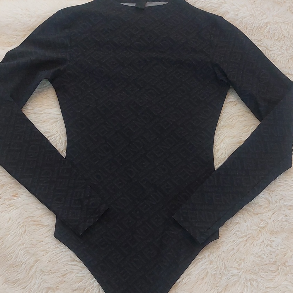 SKIMS FENDI Black Monogram Bodysuit - Picture 5 of 10